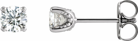 14K White 1/2 CTW Lab-Grown Diamond Stud Earrings