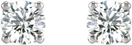 14K White 1/2 CTW Lab-Grown Diamond Stud Earrings