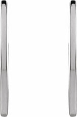 Sterling Silver Geometric 20 mm Hoop Earrings