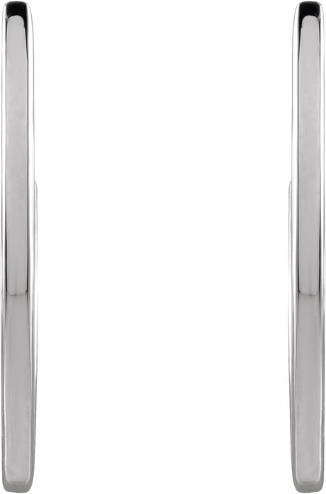 Sterling Silver Geometric 20 mm Hoop Earrings