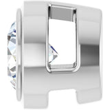 14K White Gold 1/6 CT Natural Diamond Slide Pendant