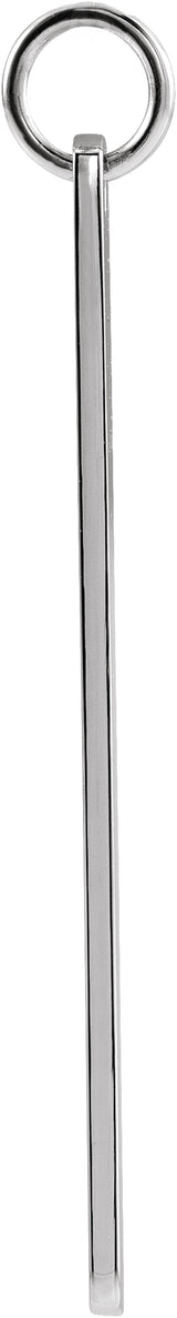 14K White Rectangle Bar Pendant