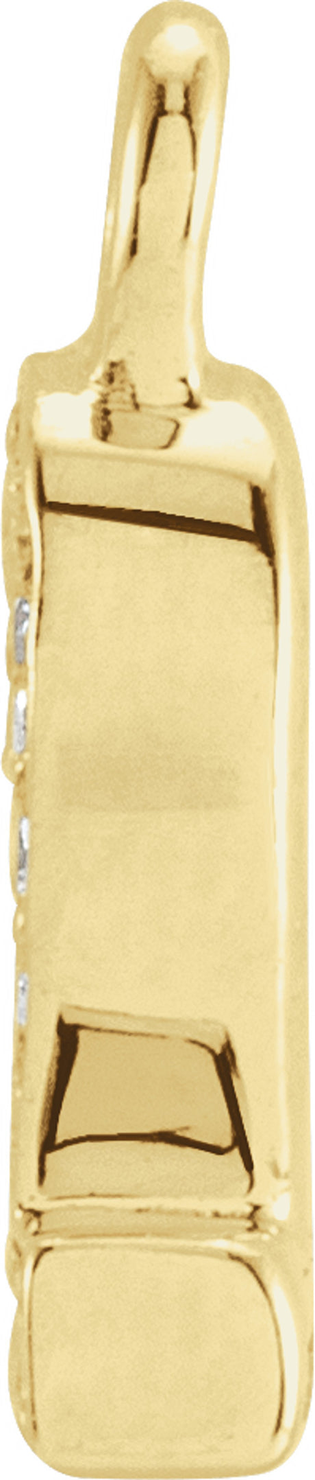 14K Yellow Petite Pavé™.03 CTW Natural Diamond Numeral 2 Dangle