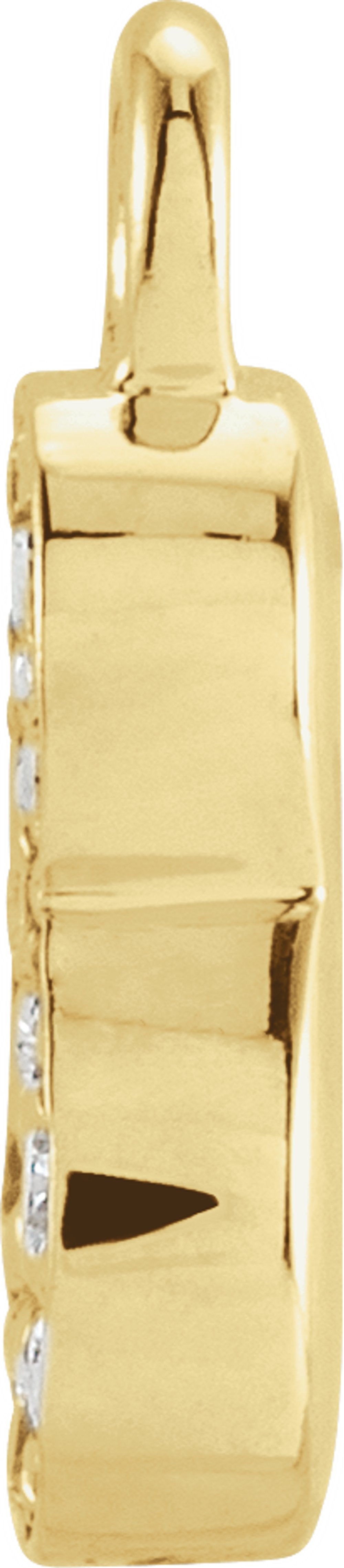 14K Yellow Petite Pavé™.05 CTW Natural Diamond Numeral 8 Dangle