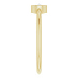 14K Yellow Gold 1/5 CT Rose-Cut Natural Diamond Stackable Ring