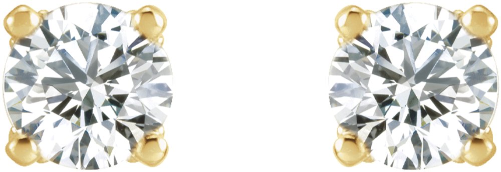 14K Yellow 1/3 CTW Lab-Grown Diamond Stud Earrings