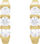 14K Yellow 9/10 CTW Lab-Grown Diamond Earrings