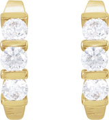 14K Yellow Gold 9/10 CTW Lab-Grown Diamond Earrings