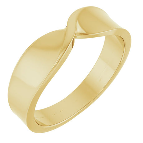 14K Yellow Gold 5 mm Stackable Twisted Ring