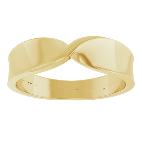 14K Yellow Gold 5 mm Stackable Twisted Ring