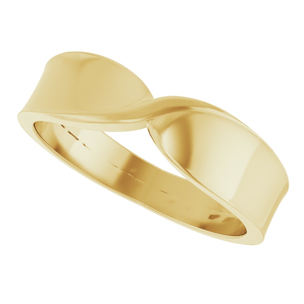 14K Yellow Gold 5 mm Stackable Twisted Ring