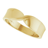 14K Yellow Gold 5 mm Stackable Twisted Ring