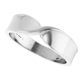 14K White Gold 5 mm Stackable Twisted Ring