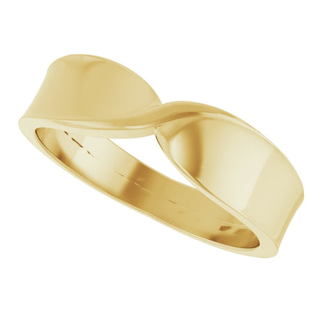 14K Yellow Gold 5 mm Stackable Twisted Ring