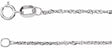 14K White Gold 1 mm Singapore 7" Chain 