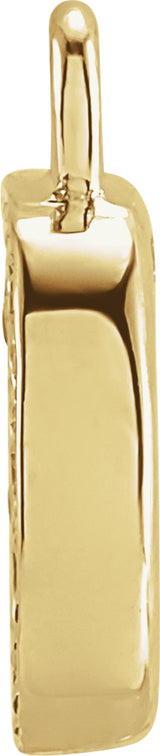 14K Yellow Petite Pavé™ .05 CTW Natural Diamond Initial D Dangle