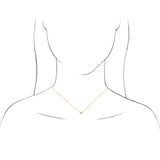 14K Yellow Gold 1/4 CT Lab-Grown Diamond Solitaire 18" Necklace 