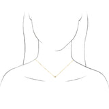 14K Rose 1/6 CT Natural Diamond Solitaire 18" Necklace