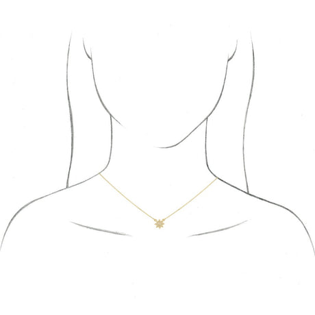 14K White Gold .04 CTW Natural Diamond Star 16-18" Necklace