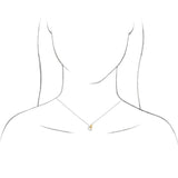 14K White/Yellow Interlocking Circle 18" Necklace