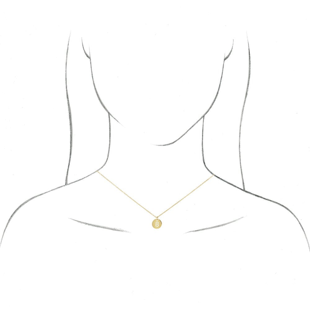 14K Yellow Initial W 16-18" Necklace