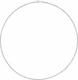 14K White 1.7 mm Diamond-Cut Singapore 18" Chain