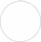 14K White Gold 1.7 mm Diamond-Cut Singapore 18" Chain