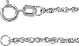 14K White Gold 1.7 mm Diamond-Cut Singapore 18" Chain