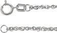 14K White Gold 1.7 mm Diamond-Cut Singapore 7 1/2" Chain 