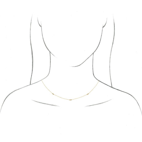 14K White Gold 1/5 CTW Natural Diamond 3-Station 18" Necklace