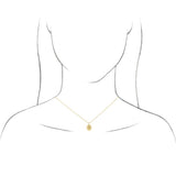 14K Yellow Engravable Oval 16-18" Necklace