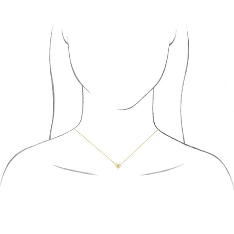 14K Yellow Gold Engravable Heart 16-18" Necklace