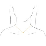 14K White Gold Engravable Heart 16-18" Necklace