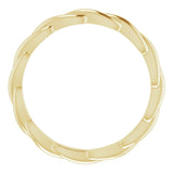 10K Yellow Gold Woven-Design Band Size 7