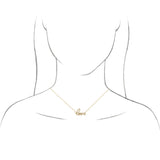 14K Yellow 1/6 CTW Natural Diamond Love 18" Necklace