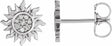 14K White Gold .04 CTW Natural Diamond Sun Earrings
