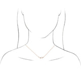 14K Yellow Gold Cultured White Akoya Pearl & .08 CTW Natural Diamond 18" Necklace