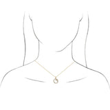 14K White Gold 3/4 CTW Natural Diamond Scattered Circle 16-18" Necklace