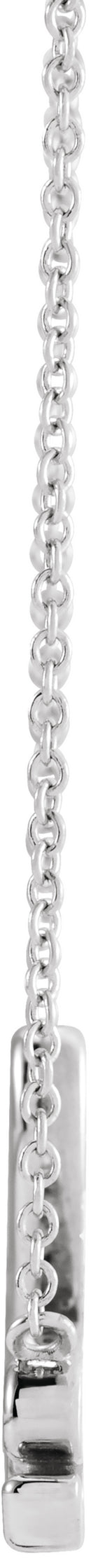 14K White Gold Love 18" Necklace