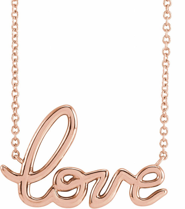 14K Rose Love 18" Necklace