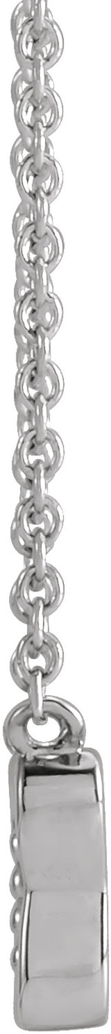 14K White Gold .025 CTW Natural Diamond Butterfly 18" Necklace