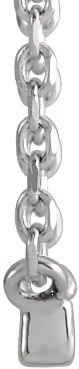 14K White .07 CTW Natural Diamond French-Set Bar 18" Necklace