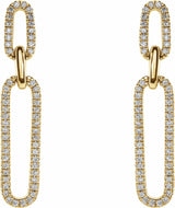 14K Yellow 1/3 CTW Natural Diamond Link Earrings