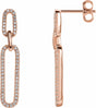 14K Rose 1/3 CTW Natural Diamond Link Earrings