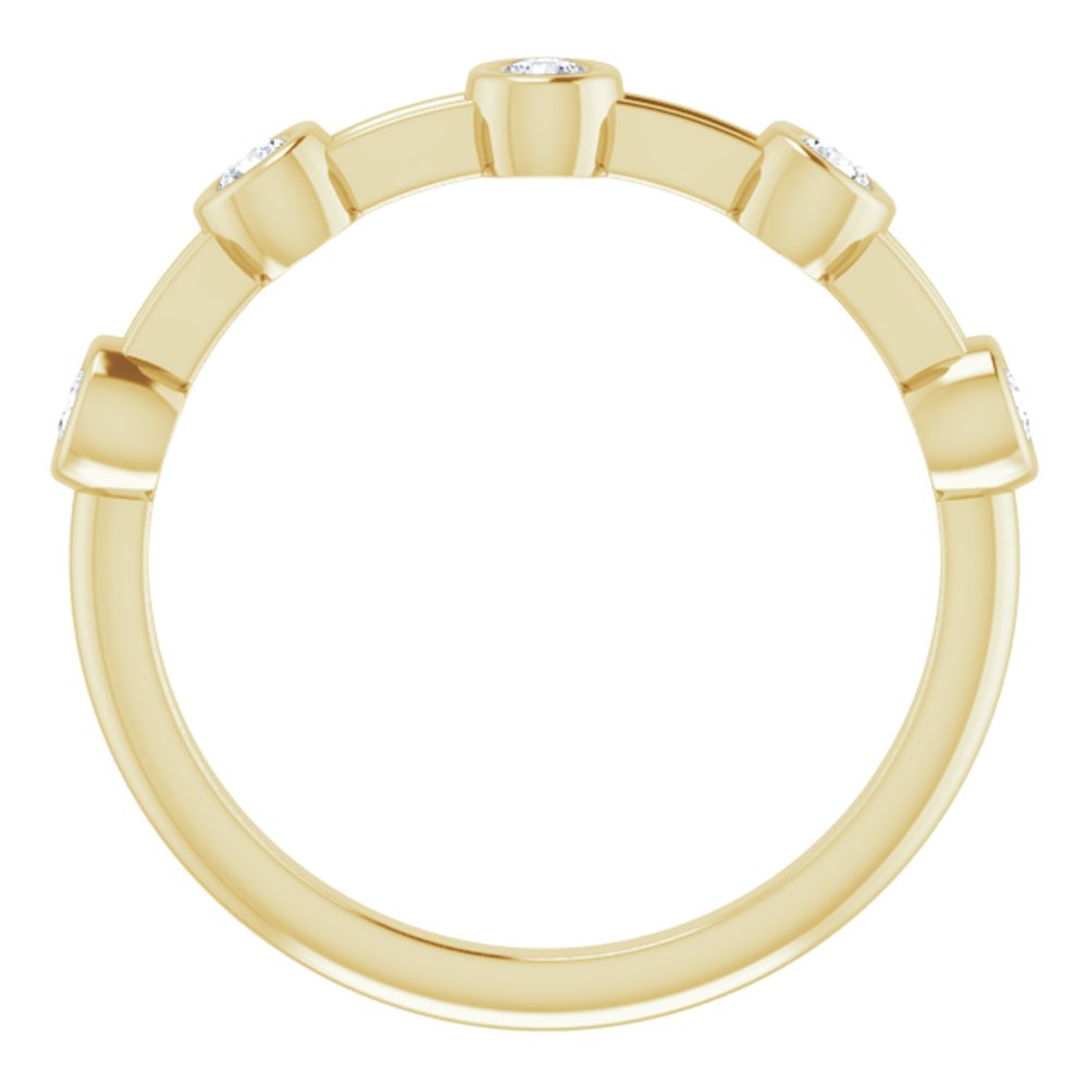 14K Yellow 1/5 CTW Natural Diamond Anniversary Band