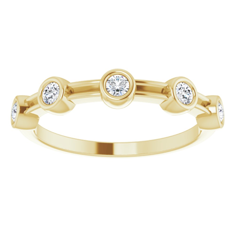 14K Yellow 1/5 CTW Natural Diamond Anniversary Band