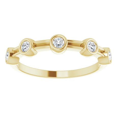 14K Yellow 1/5 CTW Natural Diamond Anniversary Band