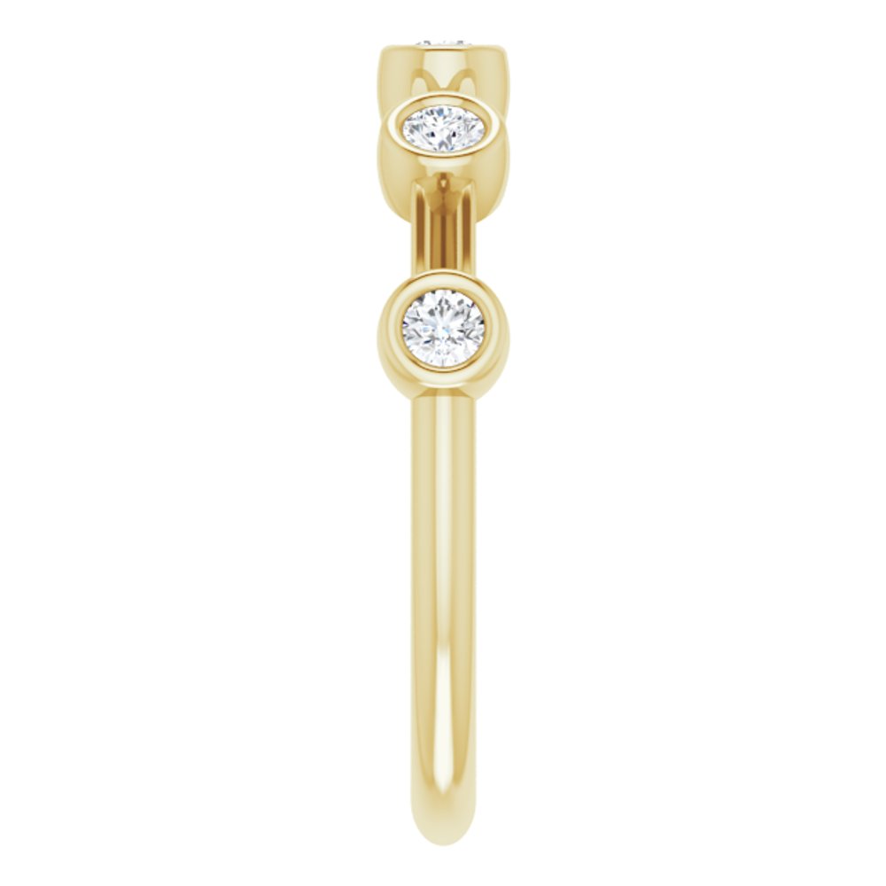 14K Yellow 1/5 CTW Natural Diamond Anniversary Band