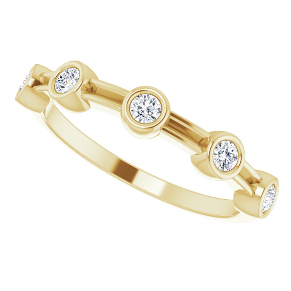 14K Yellow 1/5 CTW Natural Diamond Anniversary Band