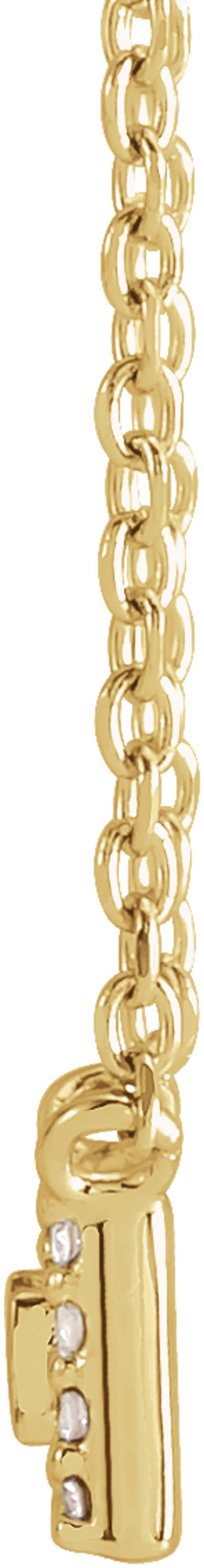14K Yellow Gold 1/10 CTW Natural Diamond Halo-Style 18" Necklace 